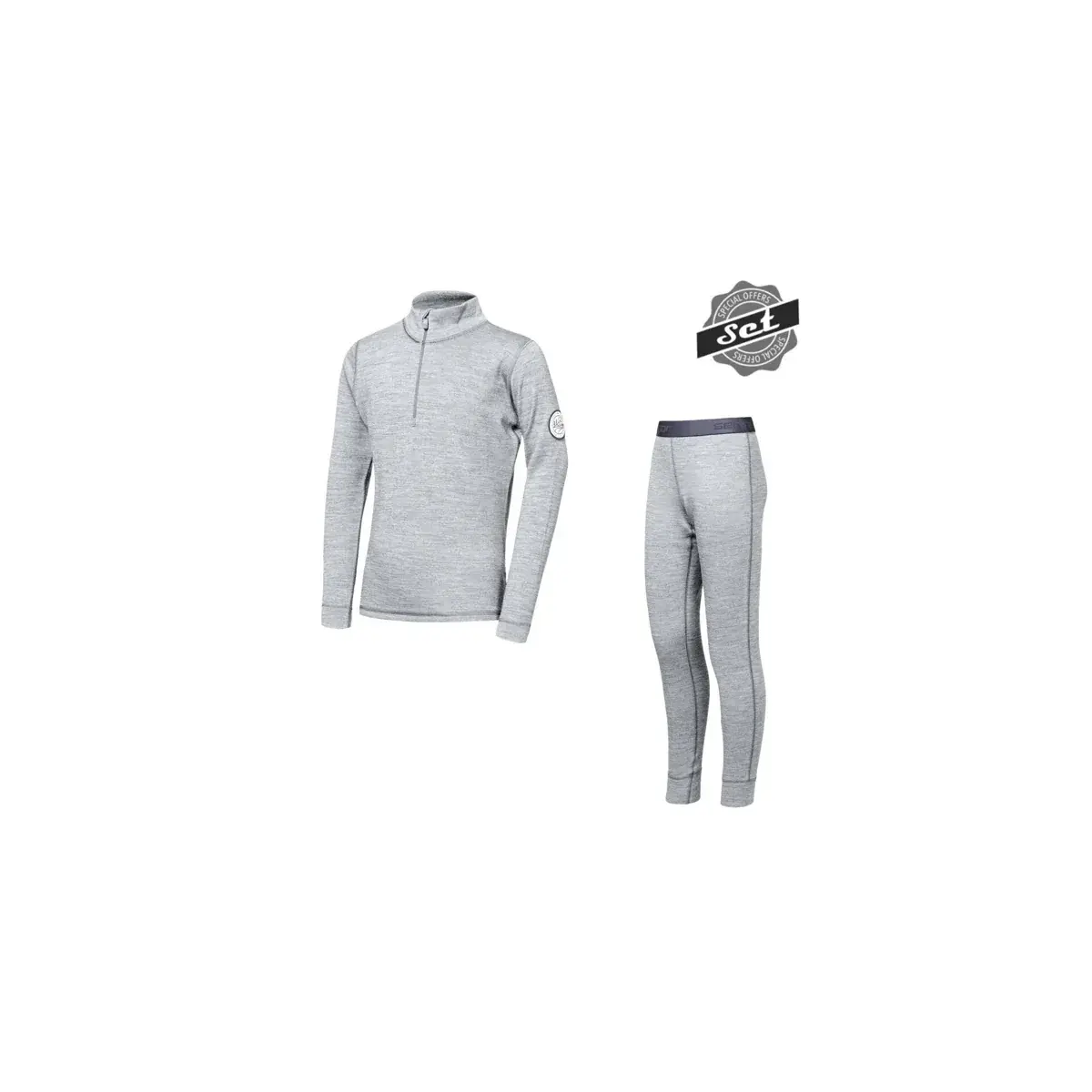 Sensor Комплект термобілизни Sensor MERINO BOLD дитячий cool gray