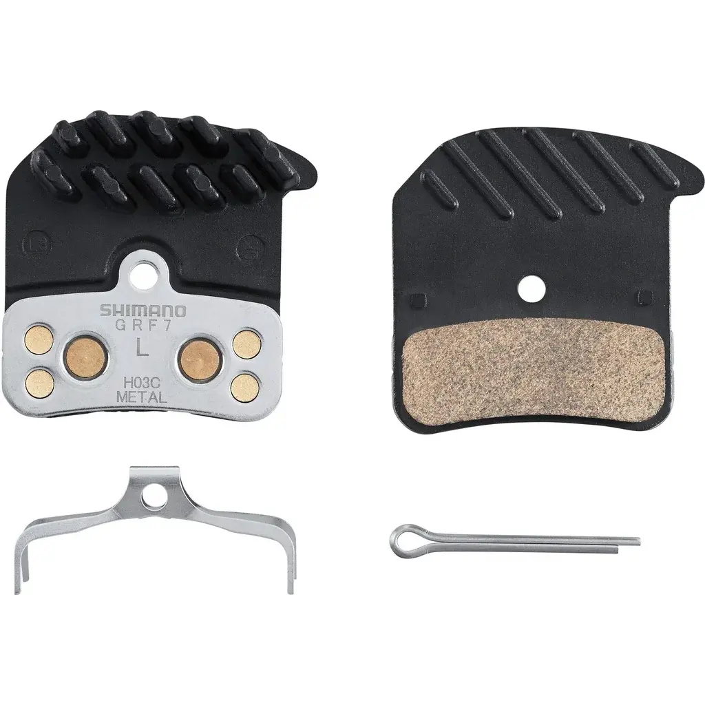 Shimano Гальмівні колодки металеві з радіатором MTB Shimano гальмівні колодки H03C-MF 4-поршневі 1 пара