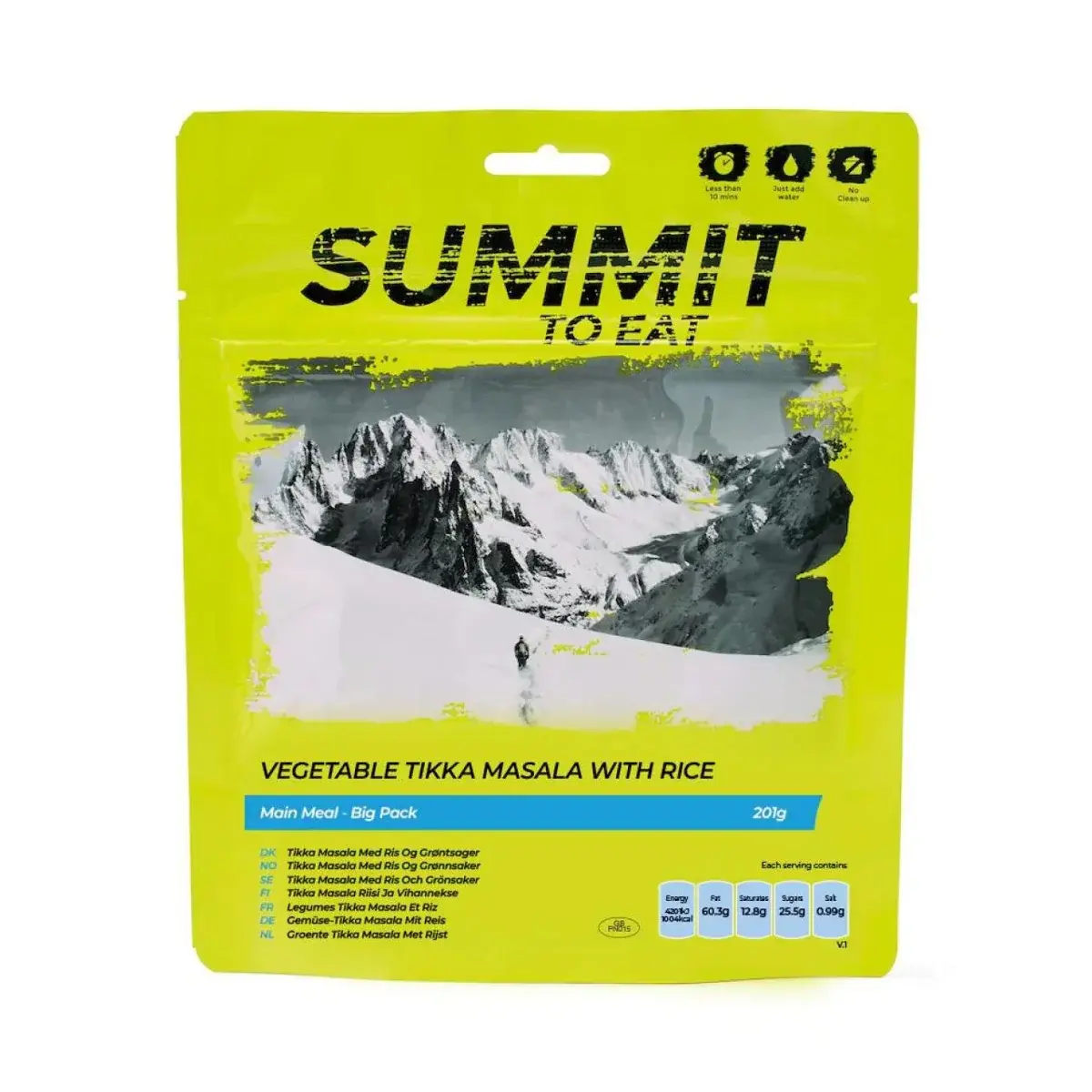 Summit To Eat Їжа сублімована Summit To Eat Big Pack Вегетаріанський Tikka Masala з рисом 201g