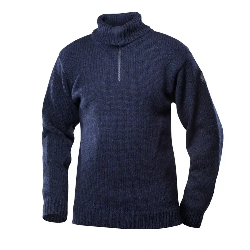 Devold Светр туристичний унісекс Devold Nansen Wool Zip Neck Dark Blue Melange