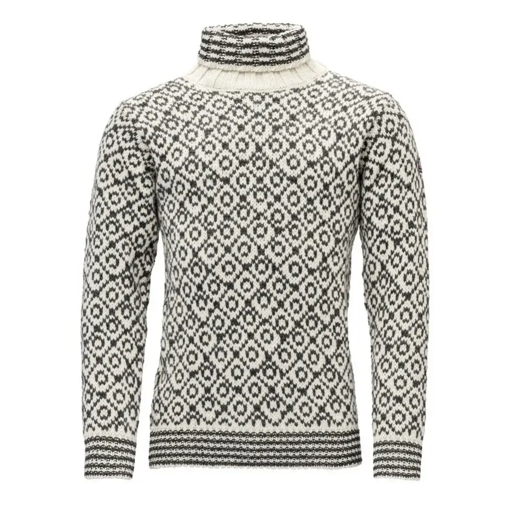 Devold Светр туристичний унісекс Devold Svalbard Wool High Neck Offwhite/Anth.