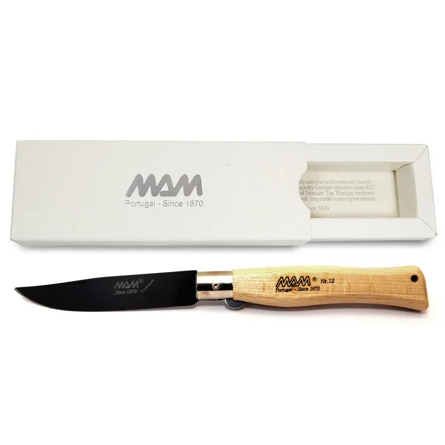 MAM Ніж складаний із фіксатором MAM Douro 5004 Black Titanium 7,5 cm бук